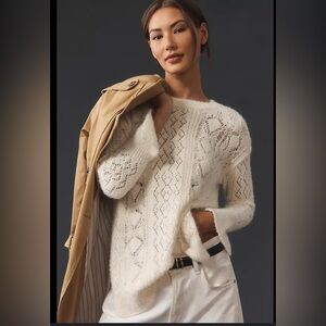 Pilcro Loose knit design Cream Knit Sweater sz S